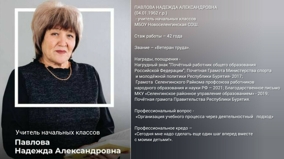 Павлова Надежда Александровна